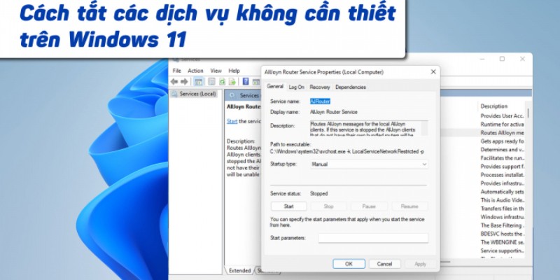 Tinh Chỉnh Các Dịch Vụ Windows